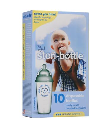 Steribottle Ready to Use Disposable Baby Bottles 10-Count by Steri-Bottle