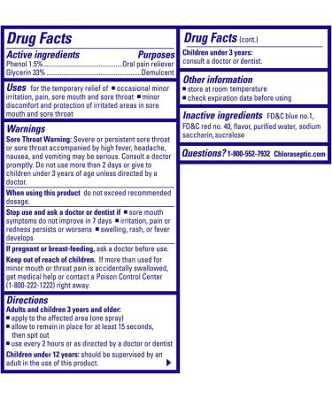 Chloraseptic Max Strength Wild Berries Sore Throat Spray 1.0 fl oz - Buy Online on GoSupps.com