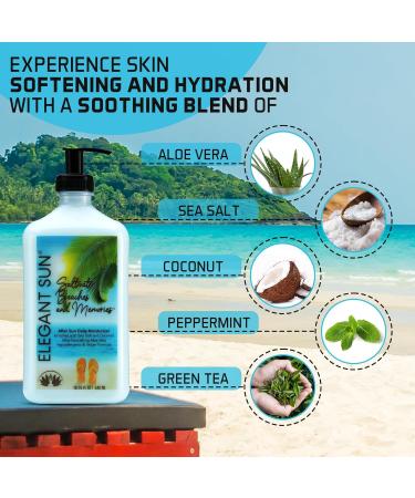 Saltwater Beaches Tan Extender - Aloe Vera After Sun Lotion for Sensitive Skin | Unisex Tanning Bed Moisturizer with Fresh Scent - Buy Online on GoSupps.com