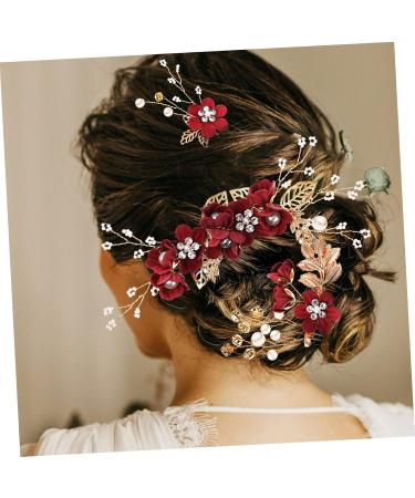 Angoily 4 Sets Bridal Headwear Hair Clips for Wedding Rhinestone Hair Comb Vintage Hair Accessories Hair Accessories for Women Hair Combs for Women Tiaras Side Combs Clothing Bride Pearl - Buy Online on GoSupps.com