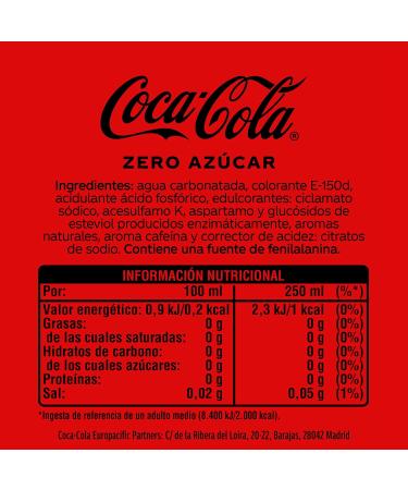 Refresco de Cola Coca Cola Zero Pack 2 Botellas 2 l - Buy Online on GoSupps.com