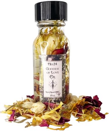 Goddess of Love Oil by New Moon Vibes - Attraction Love Joy Passion Commitment Intimacy Fidelity - Spells Rituals Conjure - Handmade with Essential Oils & Herbs - Wicca Pagan Hoodoo Magick - Buy Online on GoSupps.com