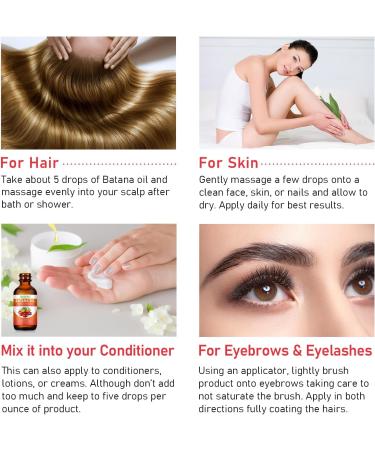 Batana Oil for Hair Growth 60ml 100% Pure & Natural Batana Oil for Healthier Thicker Fuller Hair Eliminate Hair Split Ends Prevents Hair Loss & Breakage & Skin for Men & Women 60ml (60ml) - Buy Online on GoSupps.com