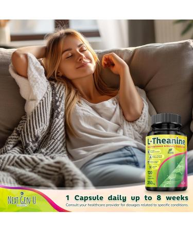 Next Gen U L-Theanine Food Supplement 250 mg Capsules Caffeine Free Supplements to Support Anxiety Stress Sleep Derived Naturally from Green Tea L-Theanine-Capsules - Buy Online on GoSupps.com