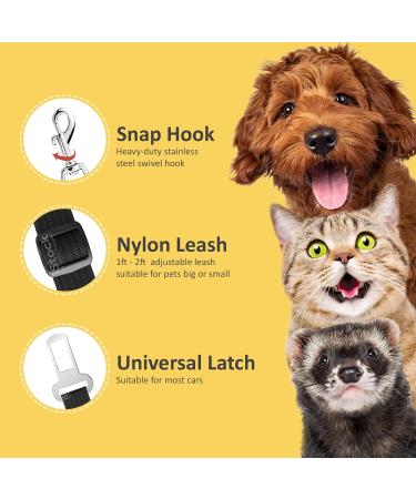 SungRow 2 Snug & Securable Dog & Cat Seat Belts - Universal Fit for Pet Safety While Riding in Cars - Buy Online on GoSupps.com