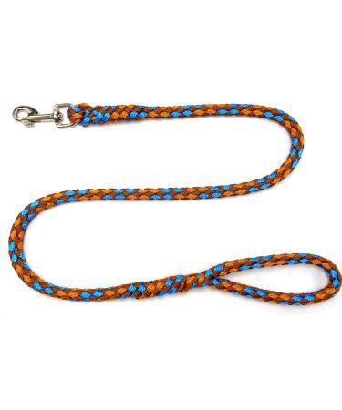 Dog linen big dogs jumbo with hand loop up to 80 kg / guide leash / practice line / training line very stable 17 colors (3m Hawaii (brown curry-turquoise)) 3M Hawaii (brown curry-turkis)