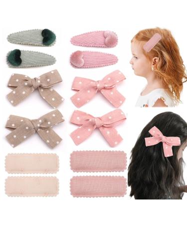 Lyxoto hair clips 12 pieces of sweet hair clips metal snap hair clips in loop hair clip for birthday party gift (style 1)