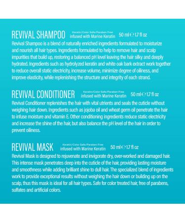 Ultimate Hair Repair System Travel Kit | Rejuvenate Dry & Color Treated Hair | Keratin & Biotin Infused | Hair Bar NYC - Set of 3 (1.7oz - Buy Online on GoSupps.com