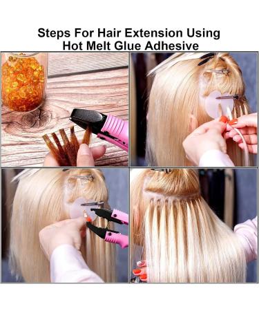 Hair extension iron Pro Hair Extensions Tool Fusion Heat Iron Connector Tool Variable Constant Heat Hair Extension Iron Keratin Bonding Tools(Pink 100g baijiao) - Buy Online on GoSupps.com