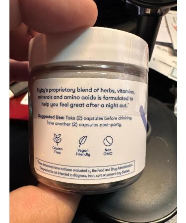 Flyby Recovery Supplement - All The Hang Without The Over! - with Milk Thistle Vitamin C Activated Charcoal and Apple Cider Vinegar - Pre & Post Drinking Formula (120 Count) - Buy Online on GoSupps.com