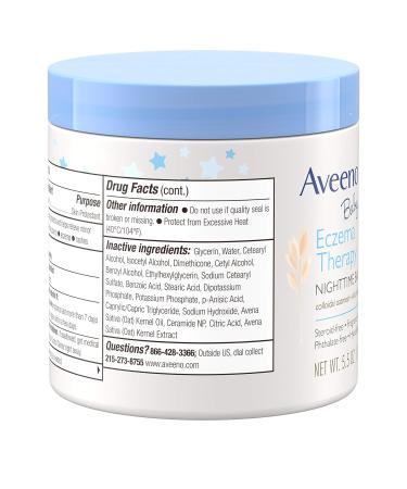 AVEENO Baby Eczema Therapy Nighttime Balm 5.5 oz | Natural Colloidal Oatmeal for Eczema Relief - Buy Online on GoSupps.com