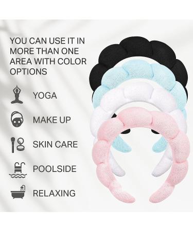 MAPICNNT Cute Pink Spa Headband for Face Washing and Makeup - Terry Cloth Bubble Skincare Headband for Spa and Facial Care - Buy Online on GoSupps.com