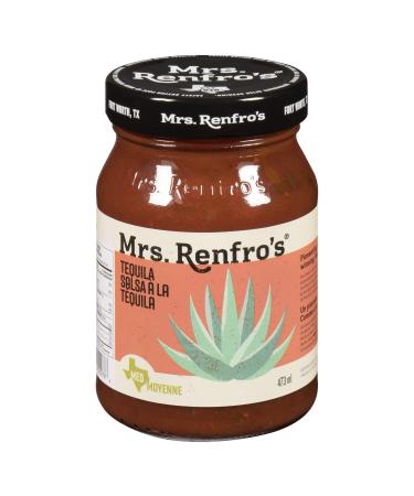 Mrs. Renfro's Tequila Salsa Salsa for Dips Appetizers and Entrees Gluten Free 473ml (Pack of 6)