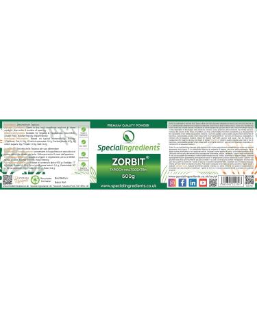 Special Ingredients Zorbit Tapioca Maltodextrin 500g - Premium Quality for Cooking & Baking - Buy Online on GoSupps.com