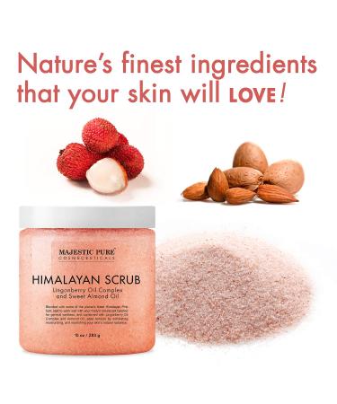 Exfoliating Himalayan Salt Body Scrub with Lingonberry | 10 oz Deep Cleansing Moisturizer for Women & Men - Buy Online on GoSupps.com