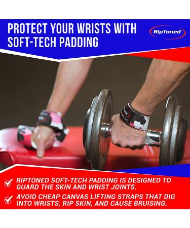 Rip Toned Cotton Lifting Straps with Neoprene Padding - 23 Pair for Men & Women | Ideal for Deadlift, Powerlifting & Strength Training | Black - Buy Online on GoSupps.com