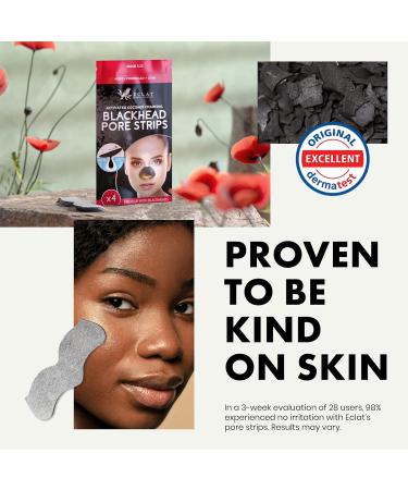 Activated Charcoal Nose Pore Strips - Blackhead Remover & Pore Cleanser - 4 Pcs - Buy Online on GoSupps.com