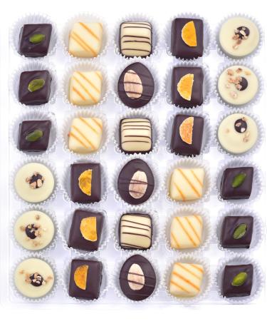Shop Lauensteiner Marzipan Chocolates - 56 Handmade Truffles with Alcohol | Perfect Gift for Marzipan Lovers | 700g Selection for Any Occasion - Buy Online on GoSupps.com