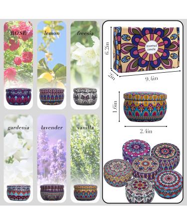 Aromatherapy Gift Set - 6-Pack Fragrance Candles with Rose Lavender Vanilla & More | Natural Soy Wax | Relaxing Stress Relief & Travel Gifts for Women - Buy Online on GoSupps.com