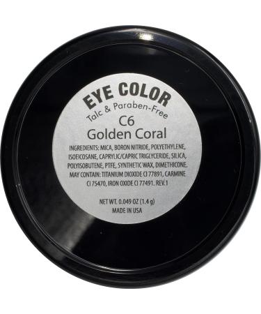 Pure Ziva Golden Coral Pink Peach Shimmer Bronze Vegan Eyeshadow - Talc & Paraben Free, Cruelty-Free - Buy Online on GoSupps.com