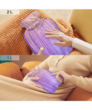 Hot Water Bottle with Cover 2L - Large Warm Therapy for Pain Relief & Back Pain Relief - Buy Online on GoSupps.com