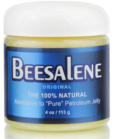 Beesalene Original Unpetroleum - 100% Natural & Hypoallergenic Alternative to Petroleum Jelly - Lips Hands Baby Makeup Remover and More (4 Ounce) 4 Ounce (Pack of 1)