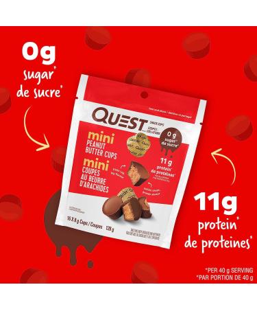 Quest Nutrition Peanut Butter Cups + Mini Peanut Butter Cups | High Protein Low Carb Low Sugar Keto Friendly Peanut butter cups+Mini Peanut Butter Cups - Buy Online on GoSupps.com