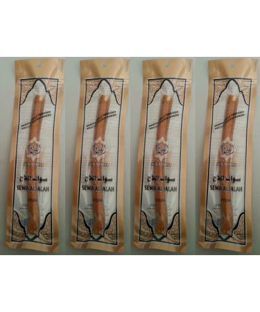 Set of 2 3 4 or 5 Islamic Miswak Natual Toothbursh/Siwak/Arak PEELU/Miswak Sticks/Chewing Stick/Salvadora Persica (Set of 4)