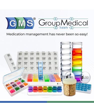 GMS Monthly Pill Organizer - 31 Day Pop Out Pill Pods for Vitamins & Medications | Ideal for Daily Use & Travel - Rainbow Colors - Buy Online on GoSupps.com