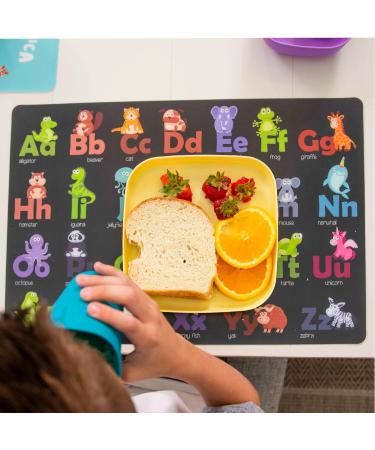 Hapinest 6 Pack Reusable Non Slip Educational Placemats for Toddlers and Kids - Fun & Functional Learning Mats - Buy Online on GoSupps.com