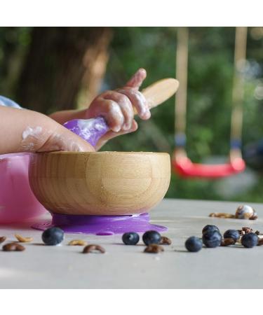 Love Earth Bamboo Baby Weaning Set - Eco-Friendly 5 Piece Set for Babies 3 Months to 6 Years (Purple) - Buy Online on GoSupps.com