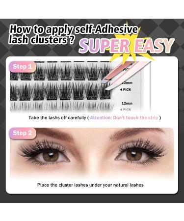 Self Adhesive Eyelashes - 156 Pcs No Glue Needed Invisible 2-Strip Tape Long Lasting & Easy Application - Shop Now - Buy Online on GoSupps.com