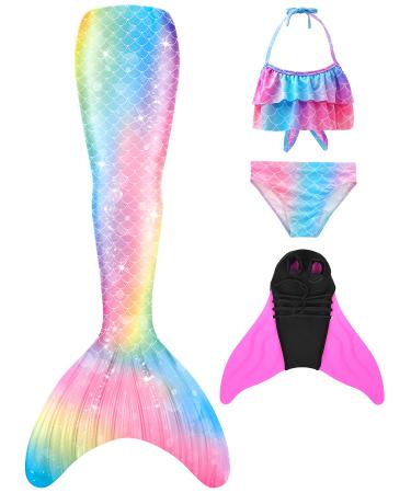 shepretty mermaid tail for swimming for children with mermaid fin fenM1-150