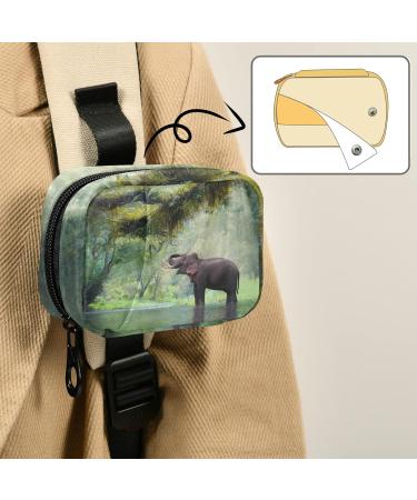 Naanle Forest Elephant Pill Box | 7-Day Travel Pill Organizer | Compact Vitamin & Supplement Case | Multi-Colored Zipper Bag - Buy Online on GoSupps.com