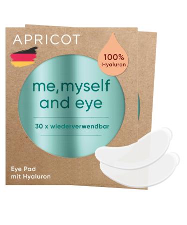Apricot beauty eye pads with Hyaluron (2 Pack) I anti-aging eye pads "Me myelf and eye" i reduce eye pads reusable i silicone pads against fold i made in germany pack (2x 2 pc))