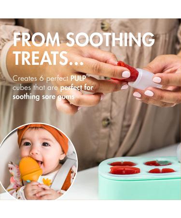 BOON Pulp Popsicles Molds & Freezer Tray with 2 Silicone Feeders - Mint Combo - Buy Online on GoSupps.com