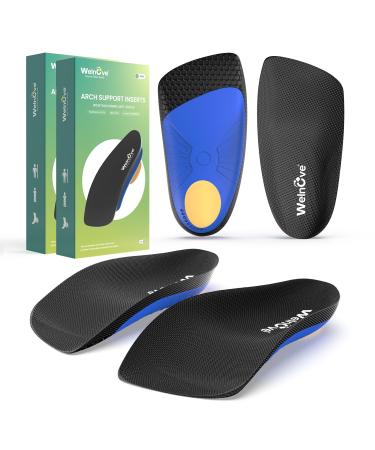 Plantar Fasciitis Inserts for Heel Pain - (2 Pairs) Welnove Shock Absorption Heel Cups Cushions with Arch Support Orthotic Shoe Insert for Achilles Tendon Heel Spur Women's 10-13 Men's 9-12 Large