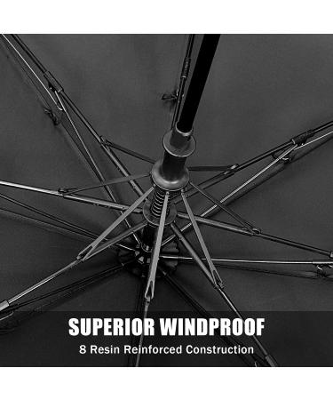 G4Free 62 Inch Portable Golf Umbrella - Large Double Canopy Vented, Windproof, Waterproof - Automatic Open Stick Umbrella for Men Women - Black - Buy Online on GoSupps.com