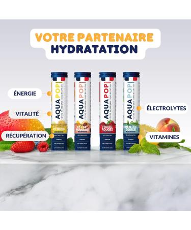 Aquapop Electrolyte Tablets - Pack of 2 (Lemon and Red Fruits) - Sugar Free - Promotes Hydration and Energy - 20 Mineral and - Buy Online on GoSupps.com