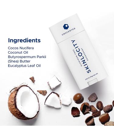 Skinlocity Natural Unscented Deodorant for Men and Women Aluminum Free High Performing - Buy Online on GoSupps.com