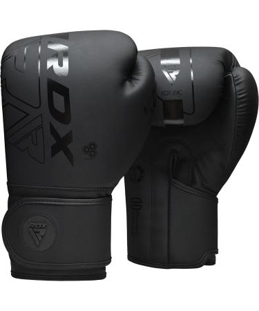 RDX Boxing Gloves Men Women, Pro Training Sparring, Maya Hide Leather Muay Thai MMA Kickboxing, Adult Heavy Punching Bag Gloves Mitts Focus Pad Workout, Ventilated Palm, 8 10 12 14 16 Oz BLACK 16OZ