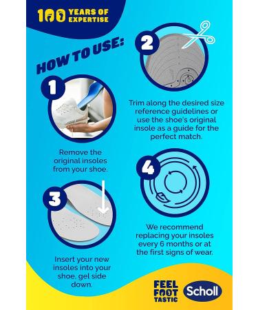 Scholl Gel Active Men's Work Insoles - Ultimate Comfort and Support - Buy Online on GoSupps.com