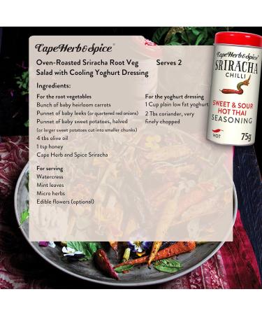 Cape Herb & Spice Sriracha Chilli Sweet & Sour Hot Thai Seasoning 75g Tin - Hot 75g (Pack of 1) - Buy Online on GoSupps.com