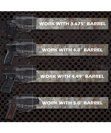 Universal OWB Holster | Compact to Full Size Pistols | Custom Size | Index Finger Release | Adjustable Cant | Autolock | Outside Waistband | Matte Black Finish | Left/Right Handed Option - Buy Online on GoSupps.com