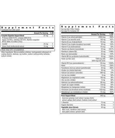 Rainbow Light Brain & Focus Multivitamin for Teens & Adults - 90 Mini-Tabs - Buy Online on GoSupps.com