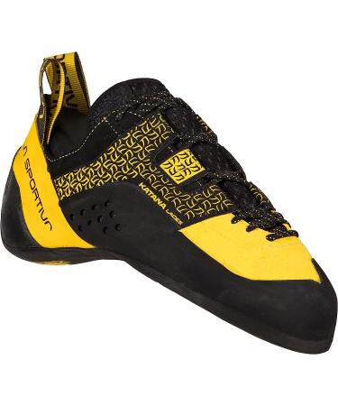 La Sportiva Men's Katana Lace Rock Climbing Shoes 10 - Yellow/Black - Buy Online on GoSupps.com