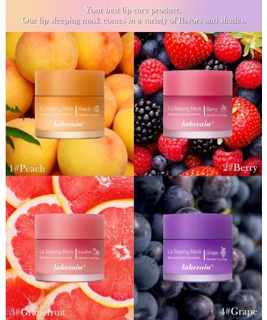 Sleeping Lip Mask Moisturising Lip Mask Overnight Ultra Nourishing Lip Sleeping Mask with Wall Hydrating & Lip Care Treatment Repairs for Women with Dry and Wrinkle Lips-03 3# Grapefruit - Buy Online on GoSupps.com