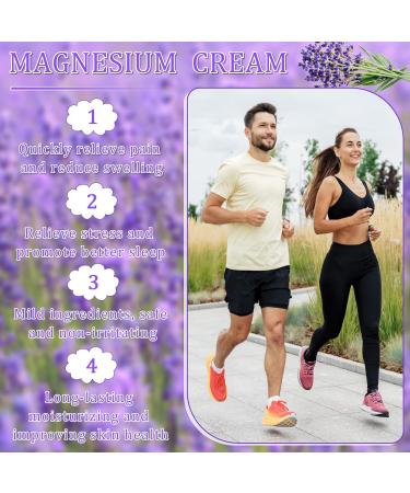 Znnhnn 2 pieces 120 g magnesium cream magnesium sleeping cream relieves joints and muscles improves sleep soothes the skin contains lavender allantoin coconut oil shea butter - Buy Online on GoSupps.com