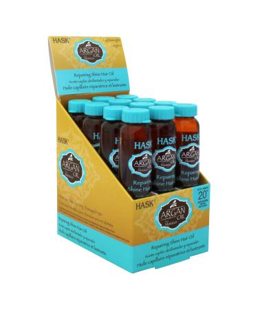 HASK ARGAN Repairing Hair Oil Vials for shine and frizz control for all hair types color safe gluten-free sulfate-free paraben-free -12 Shine Oil Vials ARGAN OIL 0.62 Fl Oz (Pack of 12) - Buy Online on GoSupps.com