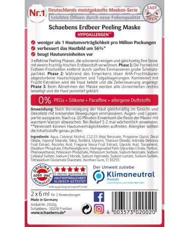 Buy Schaben's Strawberry Mask (10x 12ml) 3-Phase Treatment with Fresh Strawberry Cells & AHA All Skin Types International Shipping Available - Buy Online on GoSupps.com